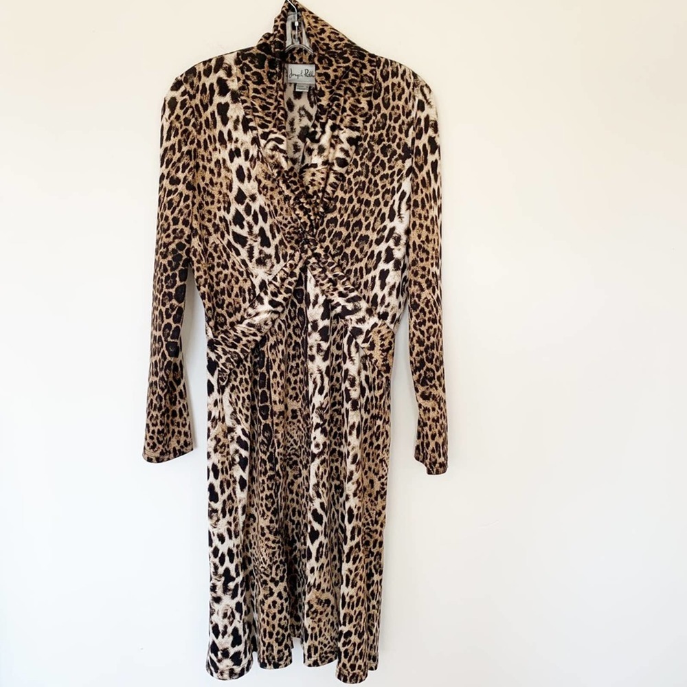 Joseph Ribkoff Leopard Print Cocktail Dress Sz 10